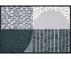 wash+dry Fußmatte Montos, 50x75 cm, innen und außen, waschbar, grau