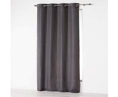 Douceur dIntérieur Absolu Ösenvorhang, Mikrofaser, einfarbig, Polyester, Polyester, anthrazit, 140 cm x 260 cm