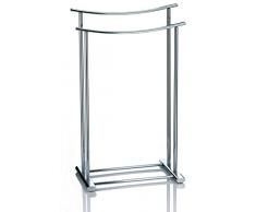 Kela 21529 Handtuchhalter, 2 Stangen, Rostfrei, Verchromtes Metall, 77 cm Höhe, Brio, Chrom