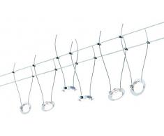 Paulmann 941.17 Seilsystem TwistCoin Set erweiterbar Warmweià 6x4W LED Chrom matt 94117 Seilleuchte Hängeleuchte