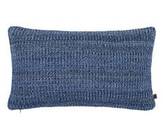 Marc OPolo Kuara Coussin Kissen, 100% Baumwolle, blau, 30 cm x 60 cm