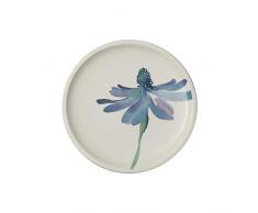 Villeroy & Boch Artesano Flower Art Frühstücksteller, 22 cm, Premium Porzellan, Weiß/Bunt