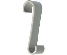 homeXpert 141423 Kleiderhaken, grau, 6.4x12.7x3.3 cm