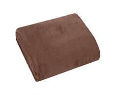 Eurofirany Kuscheldecke Braun 200 g/m2 Simple Sehr Weich Flauschig, Polyester, 150x200 cm