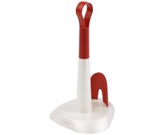 Ecoplast Tulpe Toilettenpapierhalter, Kunststoff, Perlmutt/rot, 17,2 x 17,2 x 29,2 cm