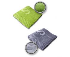 aqua-textil Bahamas Saunatuch 80 x 200 cm grün Baumwolle Badehandtuch Frottee Strandlaken Handtuch Duschtuch