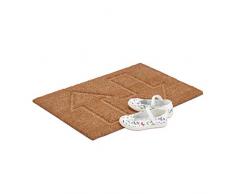 Relaxdays Fußmatte Pfeile aus Kokos, H x B x T: 1,5 x 60 x 40 cm, 3D, rutschfest, rechteckig, Kokosfasern, Gummi, natur