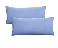 biberna 0077144 Feinjersey Bettwäsche Kopfkissenbezug (Baumwolle) 2x 40x80 cm, niagara