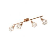 EGLO ZAPATA Spot, Stahl, Deckenleuchte 4-flammig, 2.5 W, kupfer