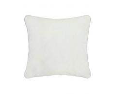 ESSENZA Dekokissen Quadratisch Furry Uni Kunstfell Weiß, 50x50 cm