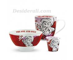 I Puffi Die Schlümpfe ppu83/4S Becher Kaffee, Typ Schlumpf, Porzellan, Rot, 4 Einheiten