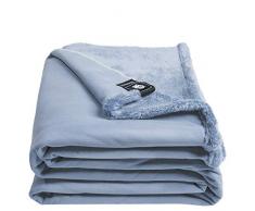 Reborn Bliss-Decke – Kunstfell Kuscheldecke – flauschige und luxuriöse Fellimitat-Decke mit glatter Rückseite - 140x190 cm – 515 water – von ’zoeppritz since 1828’