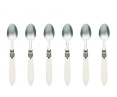 Murano 2,5 mm Tee Löffel, 6 Stück – Parent Elfenbeinfarben matt