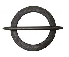 GARDINIA Dekoring Rund, Zum Drapieren von Gardinen und Vorhangstoffen, Außen: Ø 12 cm Holz, Wenige