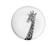 Maxwell & Williams DX0379 Marini Ferlazzo Teller African Giraffe, aus Bone China Porzellan, Schwarz, Weiß, in Geschenkbox