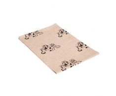 Vaitkute 216020 2-er Set Geschirrtücher Katzen Halbleinen bedruckt, 47 x 70 cm, 50% Leinen und Baumwolle, 40 Celsius waschbar, natur / schwarz, 240 g/m2