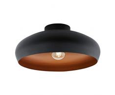 EGLO 94547 A++ to E, Deckenleuchte, Stahl, E27, Schwarz/ Kupfer, 40 x 40 x 17 cm