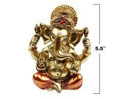 Hindu Gott Statue Ganesha Figur Indien Buddha Ganesha 12 L X 7 W X 16 H cm (6.3 inch High) Antique Copper