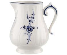 Villeroy & Boch Vieux Luxembourg Milchkännchen, 300 ml, Premium Porzellan, Weiß/Blau