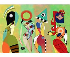 Kunstdruck auf Leinwand. Las Musas de Kandinski. Bild von Aria Feliciano
