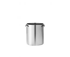 Stelton Sektkühler, Emaille, Stahl, Silber, 21 x 22 x 19 cm
