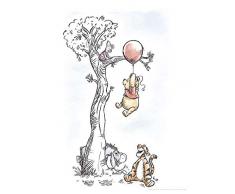 Disney Wandbild von Komar | Winnie Pooh Hang on | Kinderzimmer, Babyzimmer, Dekoration, Kunstdruck | Größe 30x40cm (Breite x Höhe) | ohne Rahmen | WB059-30x40