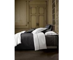 De Witte Lietaer Bumblebee Perkal Bettbezug + KissenbezÃ¼ge, Baumwolle, Baumwolle, WeiÃ/Dunkelgrau, 240 x 220 cm