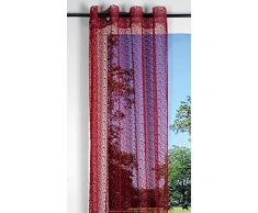 Lovely Casa r66505005 Vl Spider Vorhang mit Ösen, Polyester, 140 x 250 cm, Rot
