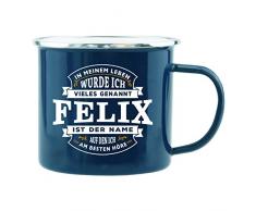 History & Heraldry Echter Kerl Emaille Becher, Felix, Mehrfarbig