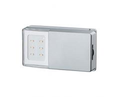 Paulmann 70498 Schrankleuchte SnapLED mit Gleitrolle Silber Licht an bei geöffneter Tür Licht aus bei Druck auf die Rolle 4x15V Montage mit Klebepads