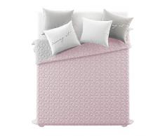 Room99 Tagesdecke Steppdecke Decke Bettüberwurf Muster Next Cube Doppelseitig Größe 170 cm 240 cm 200 cm (Next Cube Blogggy Pinky Light Grey, 200 x 220 m)