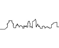 INDIGOS WG10296-61 Wandtattoo w296 Skyline Leipzig Wandaufkleber 80 x 15 cm, grün