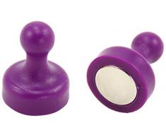 First4magnets F4MSPHP-2 Hohe Power Purple Skittle Magnet - Büro & Kühlschrank (19mm Durchmesser x 25mm hoch) (2 Stück), silver, 25 x 10 x 3 cm