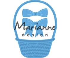 Marianne Design Creatables Präge-und Stanzschablone, Korb, für Handwerksprojekte, Metall, hellblau, 16,1 x 11,4