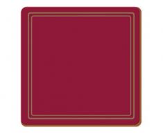 Creative Tops Klassische Untersetzer, Unterseite aus Kork, Holz, Rot, 6-teilig