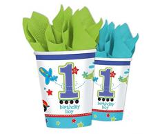 Amscan alle an Bord der ersten Geburtstag Pappbecher (Stück 8)