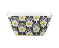 Orla Kiely OK676 Bamboo Bowl-Lollipop Flower Graphite Bambusschale, Bambus