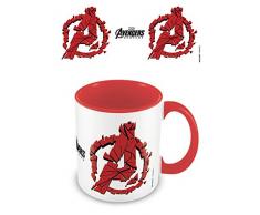 Close Up Marvel Avengers: Endgame Tasse Shattered Logo - weiß/rot, Bedruckt, aus Keramik, Fassungsvermögen ca. 315 ml.