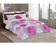 Fantasy t-fa Pusteblume Steppdecke, Mikrofaser, mehrfarbig, Doppelbett, 260x260 cm