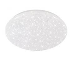 Briloner Leuchten - LED Deckenleuchte, Deckenlampe mit Sternendekor, 12W, 1.200 Lumen, 4.000 Kelvin, weiß, Ø28 cm