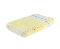 axentia Jaquard Handtuch, Baumwolle, Gelb/Weiß/Türkis, ca. 50 x 100 cm