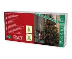 Konstsmide 1190-510 Baumkette mit roten Topbirnen / für Innen (IP20) / VDE geprüft / 230V Innen / One String / 25 klare Birnen / grünes Kabel