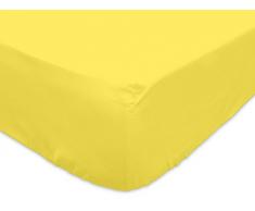 Soleil docre Spannbetttuch 140x200 cm Baumwolle SO gelb
