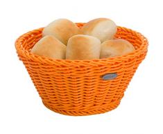 Saleen Mehrzweck-Korb, Gastrotauglich, Rund, Durchmesser: 18 cm, Kunststofffaser, Orange, 02091001101