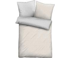 biberna 0626604 Edel-Perkal Bettwäsche Garnitur mit Kopfkissenbezug (Baumwolle) 1x 135x200 cm + 1x 80x80 cm, frappé
