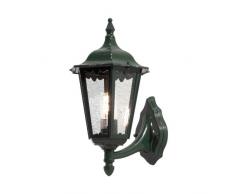 Konstsmide Firenze 7213-600 Wandleuchte B: 23,5cm T: 30cm H: 48cm / 1x100W / IP43 / lackiertes Aluminium / grün