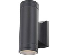 Globo 32028-2 GU10 LED IP44 Aluminium Garten Wandlampe, 5 W , Schwarz
