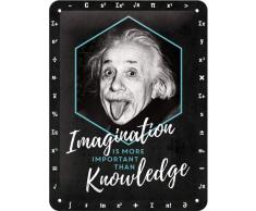 Nostalgic-Art 26247 - Einstein - Imagination & Knowledge - Blechschild 15 x 20 cm