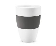 Koziol Becher 400ml, Thermoplastischer Kunststoff + Porzellan, Cotton White/deep Grey