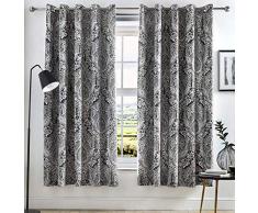 Dreams & Drapes Vorhang mit Ãsen, gefüttert, 100% Polyester, Schwarz